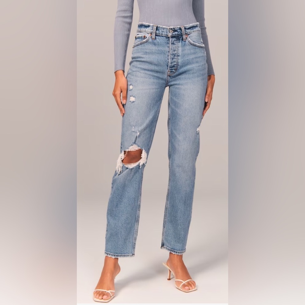 Abercrombie High Rise Dad Jean; Size 24